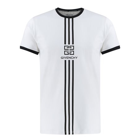 Givenchy Men's Embroidered  Logo T-Shirt  White