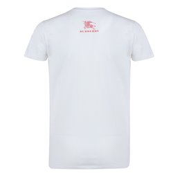 Burberry Men's Cruise Abtot black cotton T-shirt White