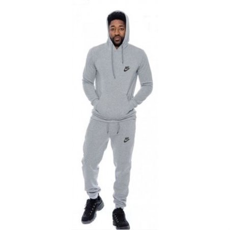 Nike Sportswear Club Fleece Men's Pullover Hoodie Hoodie & Pants Set Gray