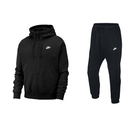Nike Sportswear Club Fleece Men's Full Zip Hoodie & Pants Set Black