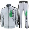 Lacoste Men's Sport Color-Blocked Track Suit Gray/White