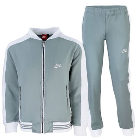 Nike Men's Knit Tracksuit 2Pc Set  Gray/White
