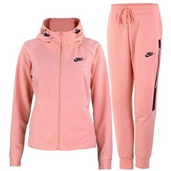 Nike Women's Sportswear Tech Fleece Hoodie & Pants 2 Pc Set Pink