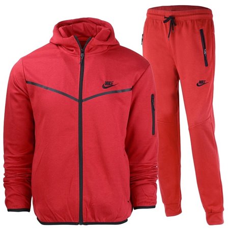 Nike Sportswear Tech Fleece Men's Hoodie & Pants 2 Pc Set Red