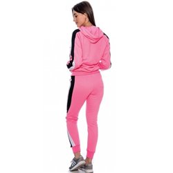 Nike Women's Sportswear Pink Color Block Full-Zip Fleece Hoodie & Pants Set