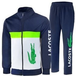 Lacoste Men's Sport Color-Blocked Track Suit Navy /White