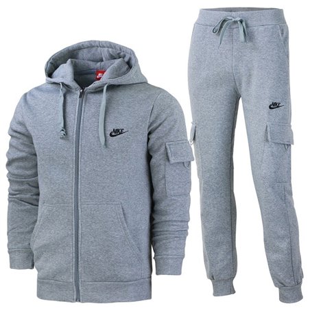 Nike Sportswear Club Fleece Men's Cargo Hoodie & Pants Set Gray