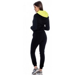 Nike Womens Essential Full-Zip Fleece Hoodie & Pants Set Black