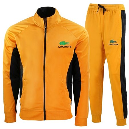 Lacoste Men's Sport Color-Blocked Track Suit Yellow