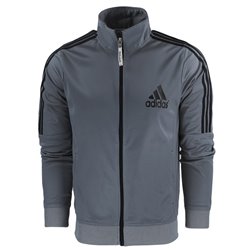 Adidas 3-Stripe Tricoat Track Set Jacket & Pants Gray