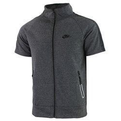 Nike Men's Tech Short-Sleeve Full Zip Jacket & Short Set Charcoal