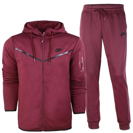 Nike Sportswear Tech Men's Hoodie & Pants 2 Pc Set Burgundy