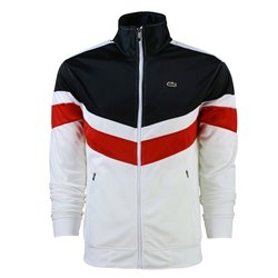 Lacoste Men's Sport Color-Blocked Track Suit White/Red