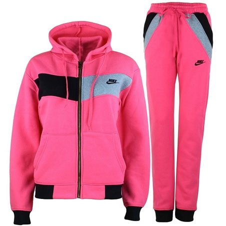 Nike Women's Essential Color Block Full-Zip Fleece Hoodie & Pants Set