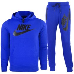 Nike Sportswear Tech Fleece Men's Pullover Hoodie & Pants 2 Pc Set Royal