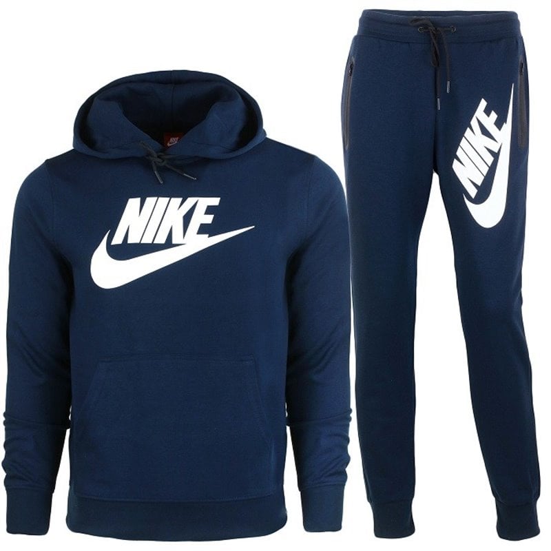 Nike Sportswear Tech Fleece Men's Pullover Hoodie & Pants 2 Pc Set Navy