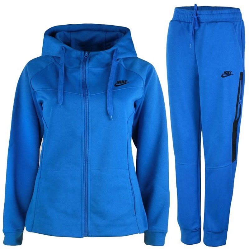 Nike Women's Sportswear Tech Fleece Hoodie &Pants  2 Pc Set Royal