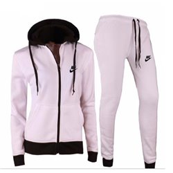 Nike Women's Sportswear Tech Fleece Hoodie & Pants 2 Pc Set White/Black