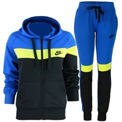 Nike Womens Essential Tech Color Block Full-Zip Fleece Hoodie & Pants Set