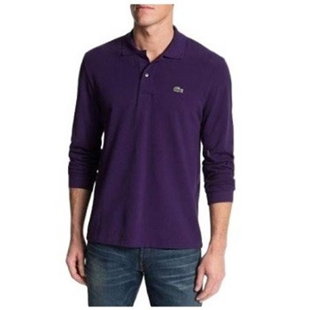 Lacoste Long Sleeve Pique Polo Shirt Purple