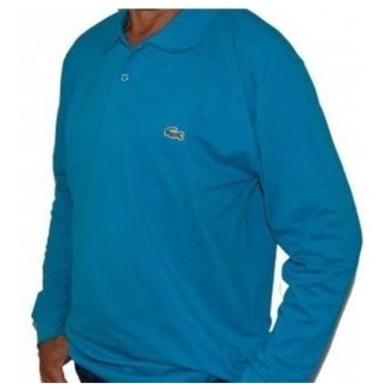 Lacoste Long Sleeve Pique Polo Shirt Turquoise