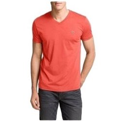 Lacoste Men's Pima Cotton V-Neck T-Shirt  Terocatta