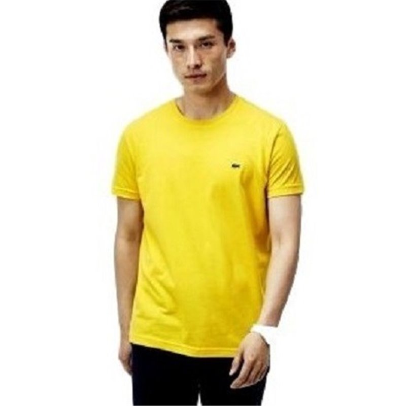 Lacoste Men's Pima Cotton V-Neck T-Shirt  Yellow