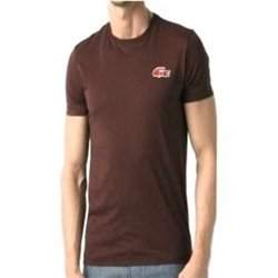 Lacoste Men's Pima Cotton V-Neck T-Shirt   Brown