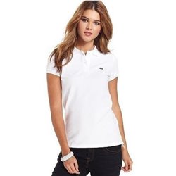 Lacoste Womens Classic Short Sleeve Polo Shirt - White