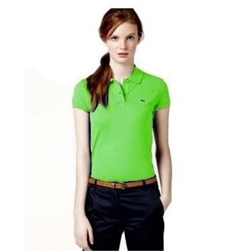 Lacoste Womens Classic Short Sleeve Polo Shirt - Lime Green