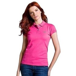Lacoste Womens Classic Short Sleeve Polo Shirt - Hot Pink