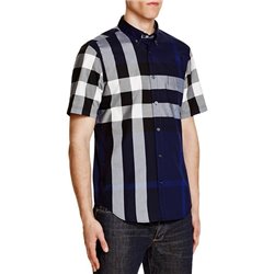 Burberry Fred Short Sleeve Slim Fit Button Down Shirt