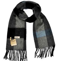 Burberry Exploded Check  Gray Cashmere Scarf