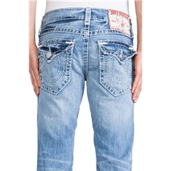 True Religion Men's Ricky Flap Pockets Distressed Straight leg Closeout