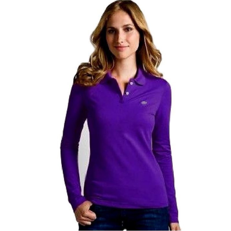 Lacoste Womens Classic Short Sleeve Polo Shirt - Purple